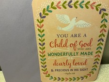 TARJETA DE FELICITACIÓN PRIMERA COMUNIÓN Nueva con sobre "HIJO DE DIOS MUY QUERIDO"