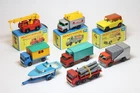 Matchbox Lesney Boxed / Unboxed x8 Lot, Crane, Field Car, Boat, Leyland, GMC