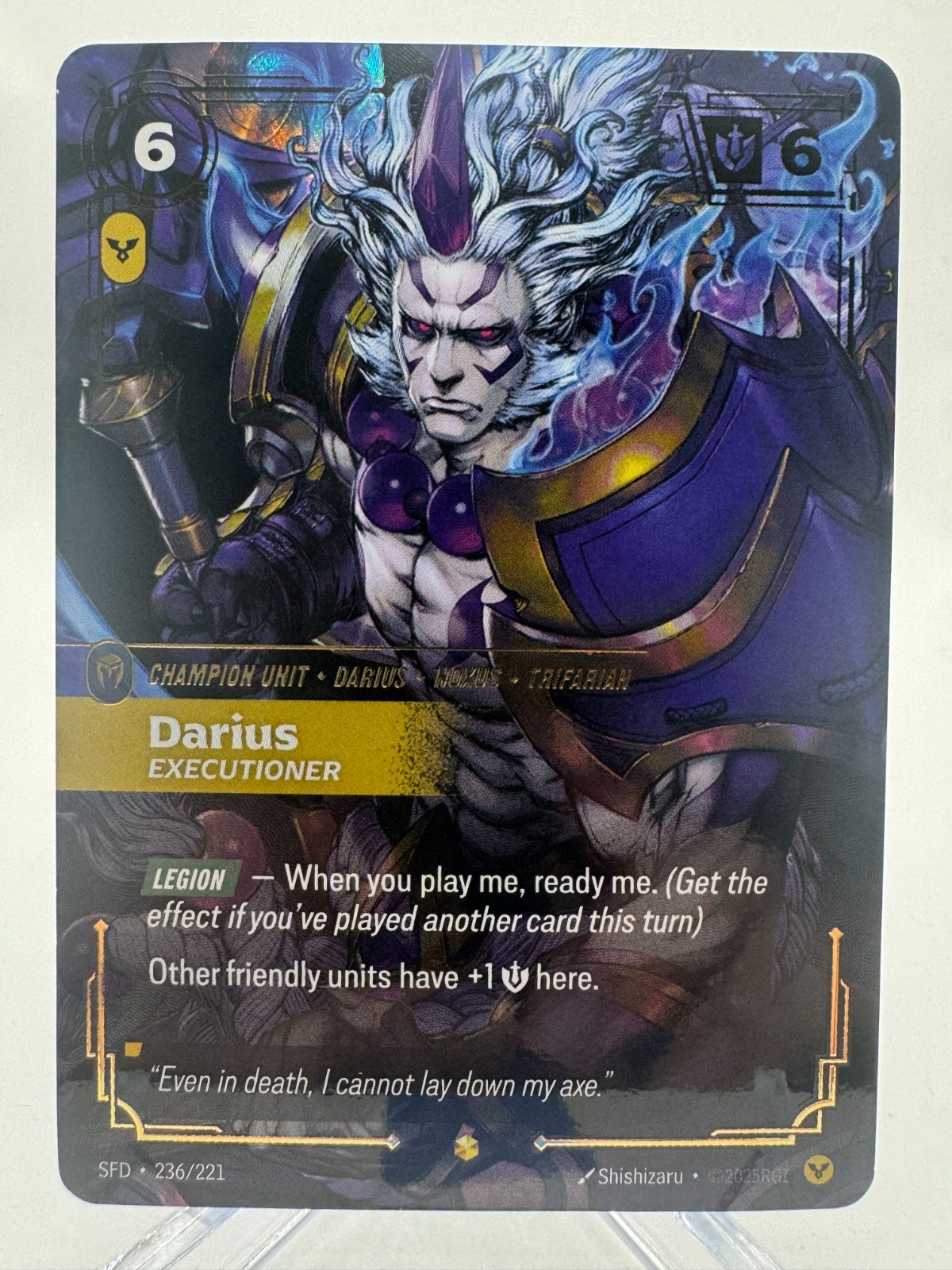 Darius Executioner Overnumbered Riftbound Spiritforged SFD 236/221