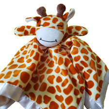 Carters Baby Giraffe Lovey Satin Security Blanket Plush Super Soft