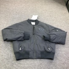 A&eacute;ropostale Jacket Mens Medium Gray Workwear Bomber Full Zip Queens New York NYC