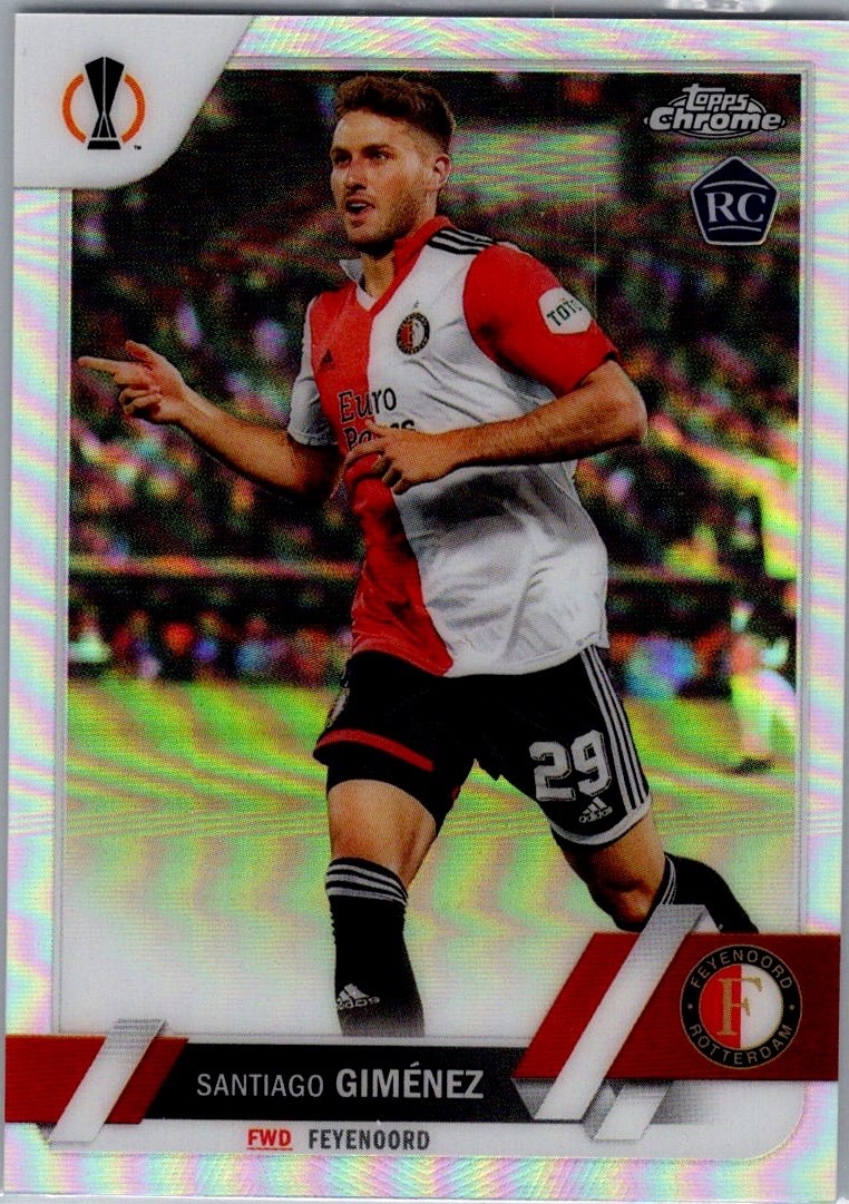 2022-23 Topps Chrome UEFA UCC Refractor #153 Santiago Gimenez RC AC Milian