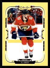 2025-26 O-Pee-Chee Yellow Border #197 A.J. Greer Florida Panthers