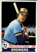 1979 Topps #154 Jim Gantner Milwaukee Brewers Near Mint or Better