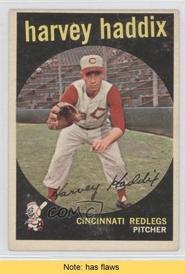 1959 Topps Harvey Haddix #184 READ b7j