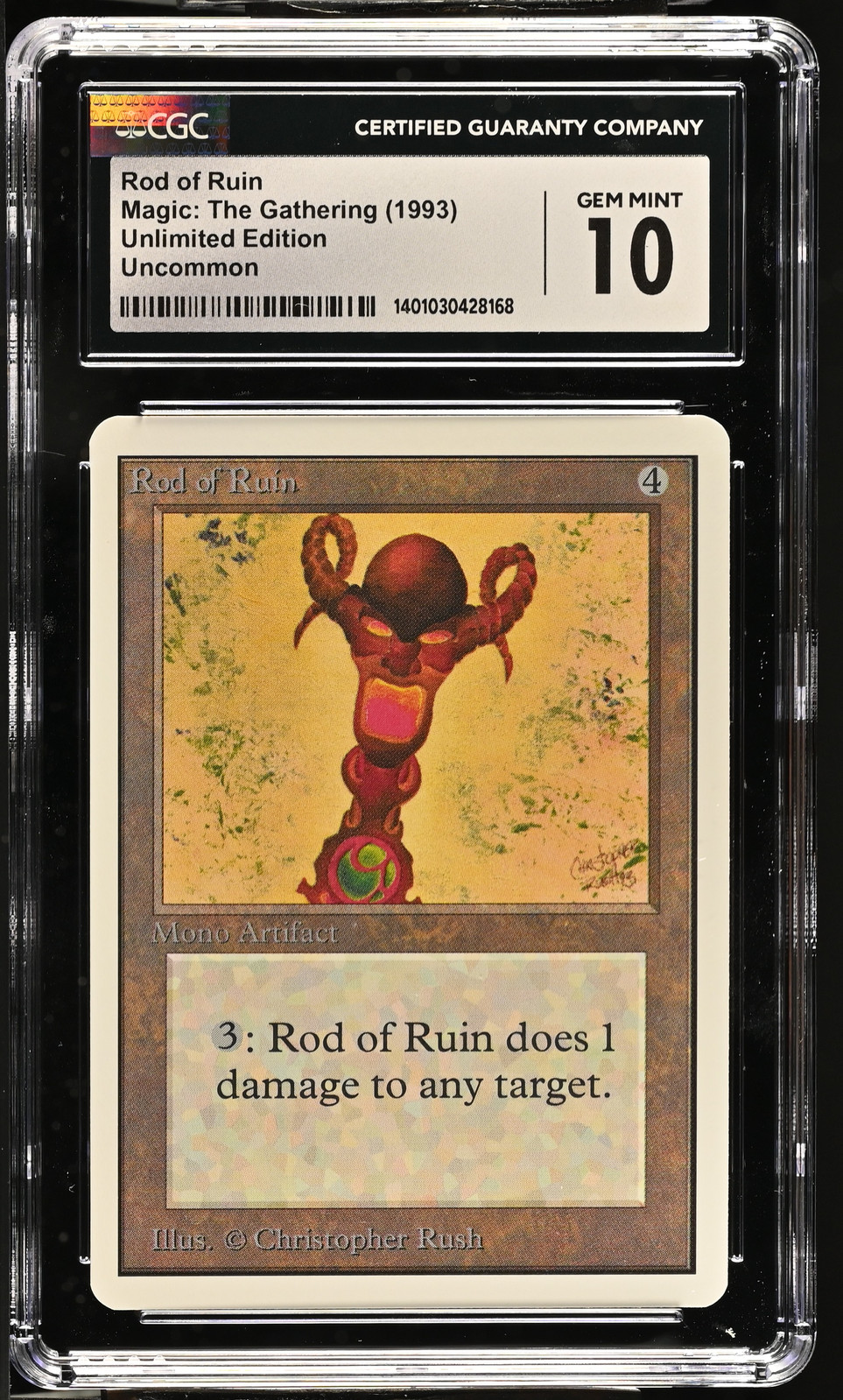 ROD OF RUIN Unlimited CGC 10 Gem Mint Vintage MTG [Nostalgium]