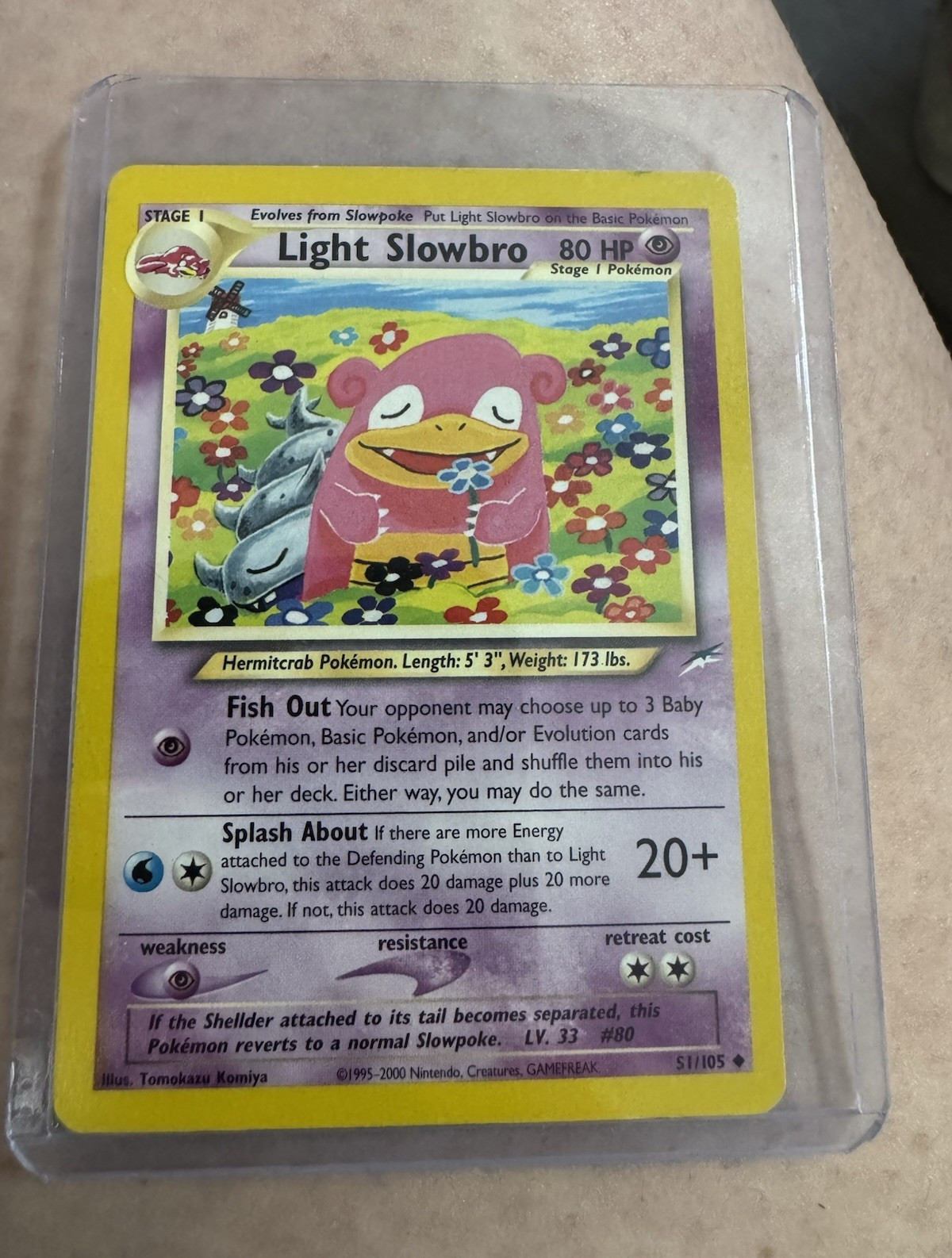 The Pokemon Company Pokemon TCG Neo Destiny Light Slowbro 51/105 Regular Unc
