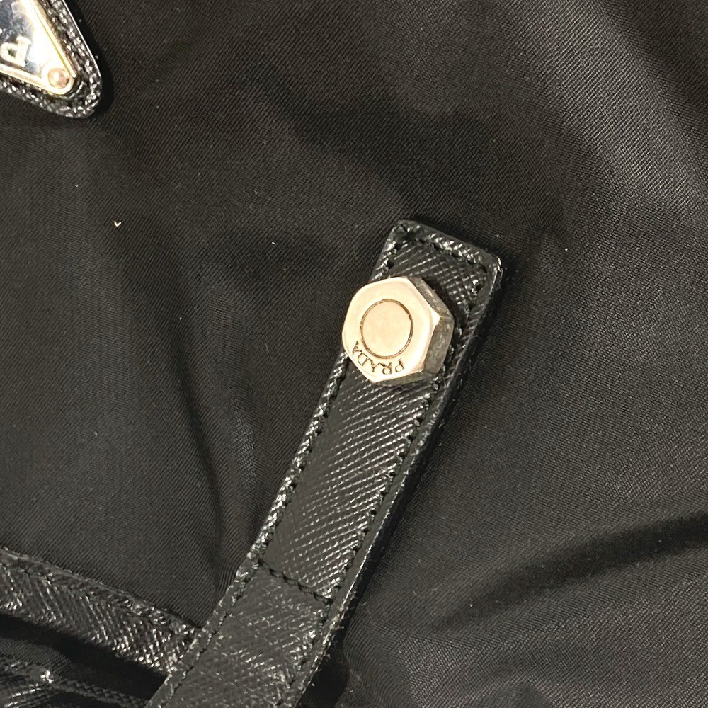 PRADA skull logo Shoulder Bag Tote Bag Nylon / Leather Black thumbnail 10