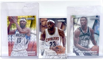 2014-15 NBA Panini Prizm LeBron James, David Robinson, And Corey Brewer Lot Of 3