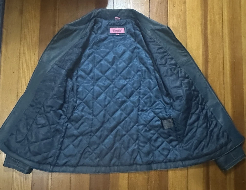 Excelled Lightweight Blue Leather Jacket Women’s Size Large Excellent Condition - Image 2 of 4