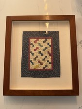 Antique Quilt Square Beautifully and Carefully Framed High-Quality Materials