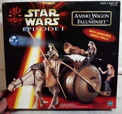 STAR WARS EPISODE 1  AMMO WAGON & FALUMPASET OVP Hasbro 2000