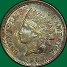 1907 Indian Head Cent Uncirculated UNC Coin #32748
