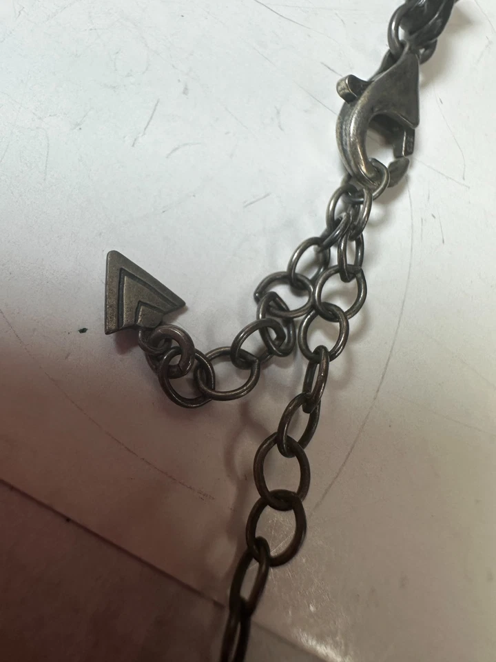 Collar Silpada Cordón Cuero Cristal Prisma Gota Colgante Lágrima Esterlina Foto 4 de 4