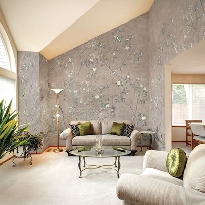 Vizon Color Wallmural with Flower Branches and Birds