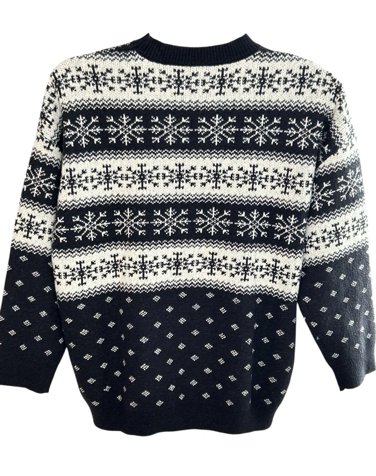 Suéter LuLaRoe Azul Marino Copo de Nieve Isla Justa Peso Medio Súper Suave Talla Grande 3XL Foto 3 de 4