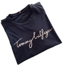 Tommy Hilfiger Herren Damen M Navy Blau T-Shi...