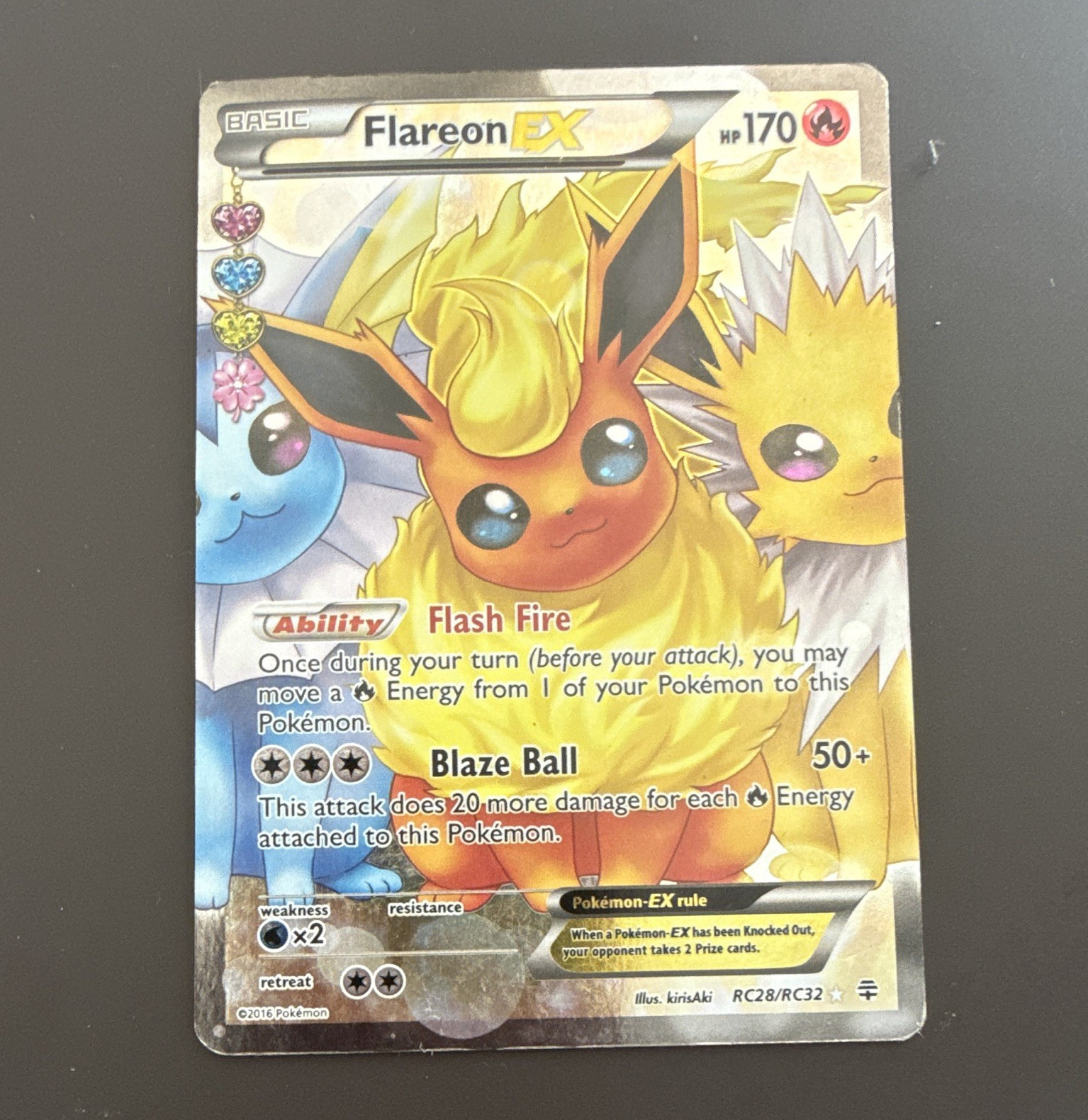 Pokémon Company Flareon EX RC28/RC32 Full Art Holo Ultra Rare English
