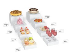   8Pcs  Buffet Risers,Dessert Table Display Set,Food Display Risers for Party,...