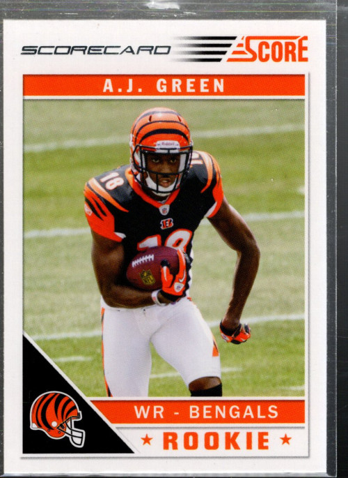 B5047- 2011 Score Scorecard #301 A.J. Green - NM-MT (*ROOKIE CARD)