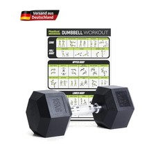 Hexagon Hanteln Poly Gummi 2 5 30 kg Kurzhantel Set mit Griffen