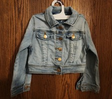 Cat  Jack Girl Light Wash Jean Stretchable Jacket Size XS 4/5 B0
