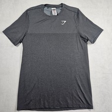 Gymshark Vital Seamless Shirt Mens M Black Workout Gym Athletic Short Sleeve