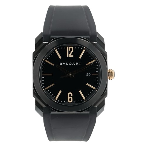 Bulgari Octo Black Dial Stainless Steel 41mm Automatic Men's Watch BGO41S