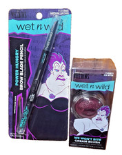 Disney Villains X Wet n Wild Ursula Paquete Crema Rubor y Hoja de Cejas Lápiz Nuevo