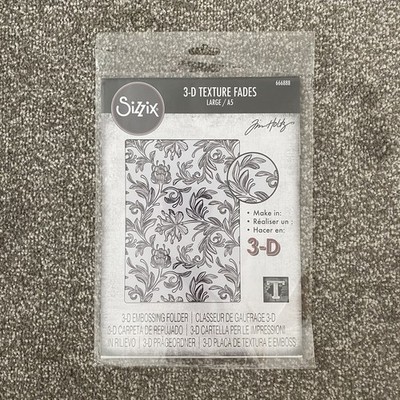 Tim Holtz Sizzix A5 3D Prägefolder - Blumenranken Botanisch Groß Neu in Verpackung