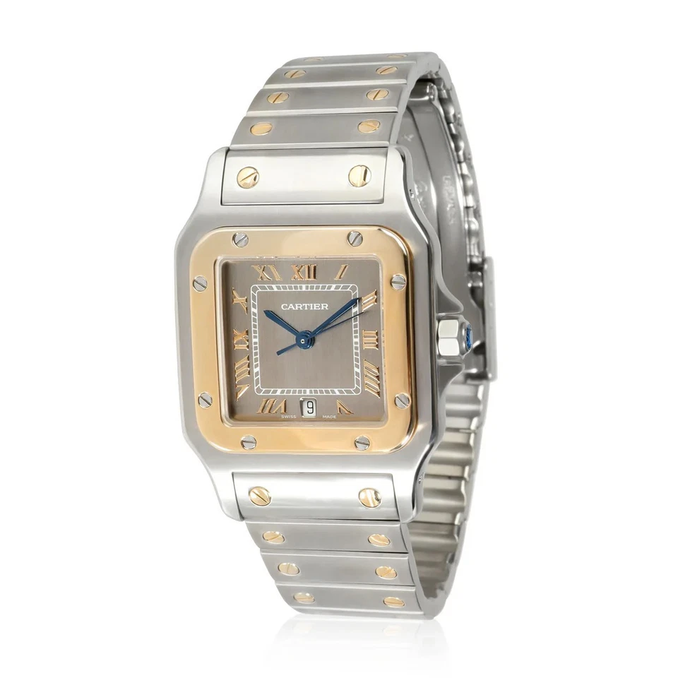 Cartier Santos Galbee Bronze Herren 29mm Stahl/Gold Papiere Ref. 187901