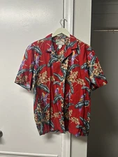 Vintage Paradise Found Hawaiian Shirt Made in Hawaii Seen on Tom Shelleck Size L