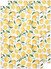 Lemon Kitchen Towels, 18 x 26 Inch Microfiber Dish Towels Set of 2  Soft