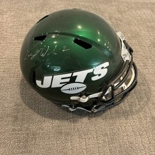 Zach Wilson Jets Autograph Helmet