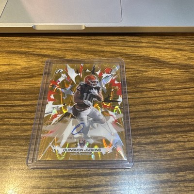 Quinshon Judkins 2025 Topps Resurgence RC Auto #122  Browns Gold Power Surge /50