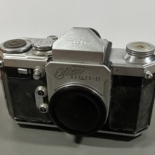 Wirgin Edixa Reflex-B 1950s Vintage SLR Film Camera Body Silver MPN 221605