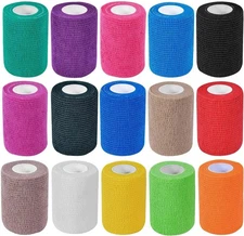15 Pack Self Adhesive Bandage Wrap 3 In x 5 Yards Elastic Athletic Cohesive Wrap