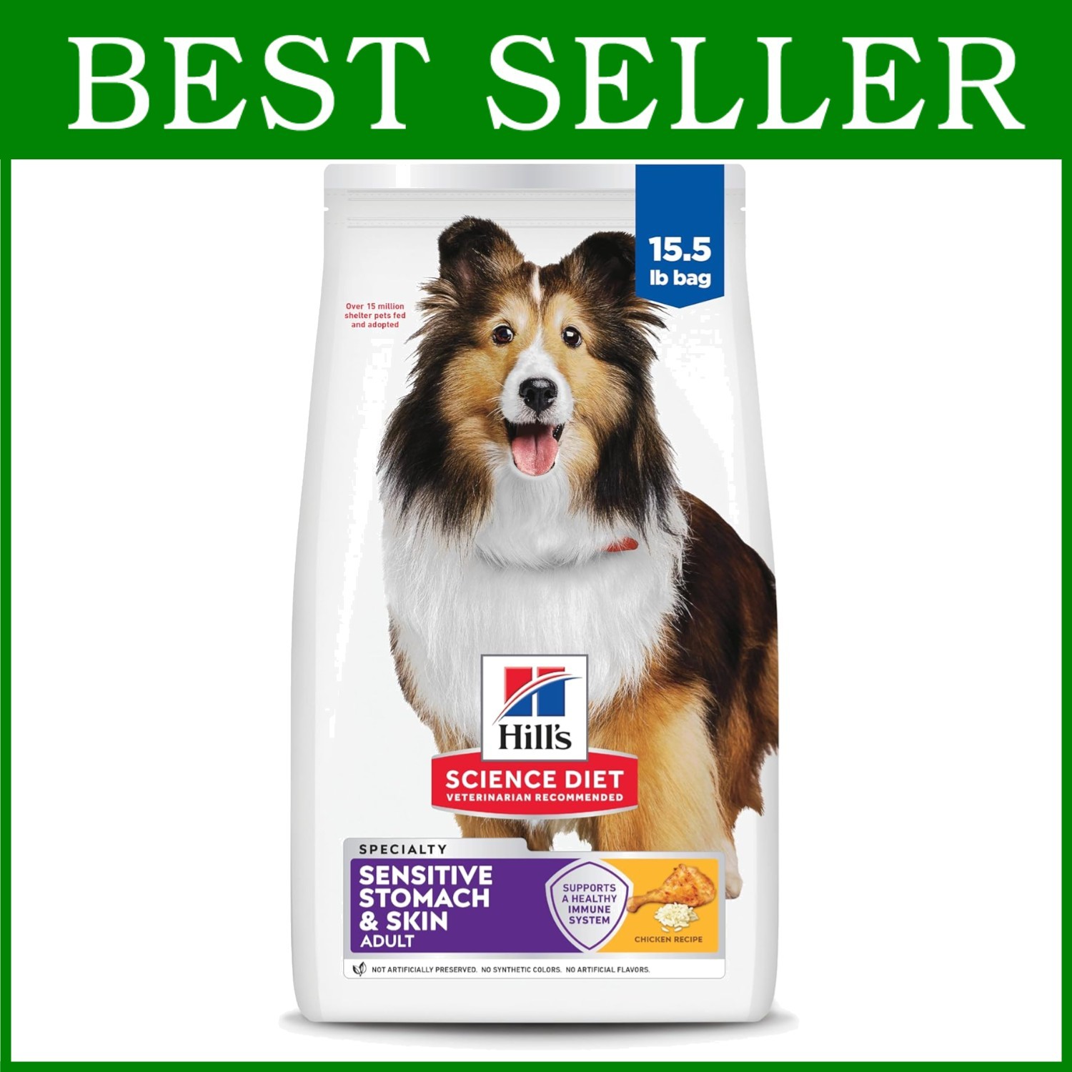 Dry Dog Food, Sensitive Stomach & Skin, Chicken Meal