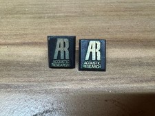 1 Pair of AR Acoustic Research Speaker Grille Badge logo