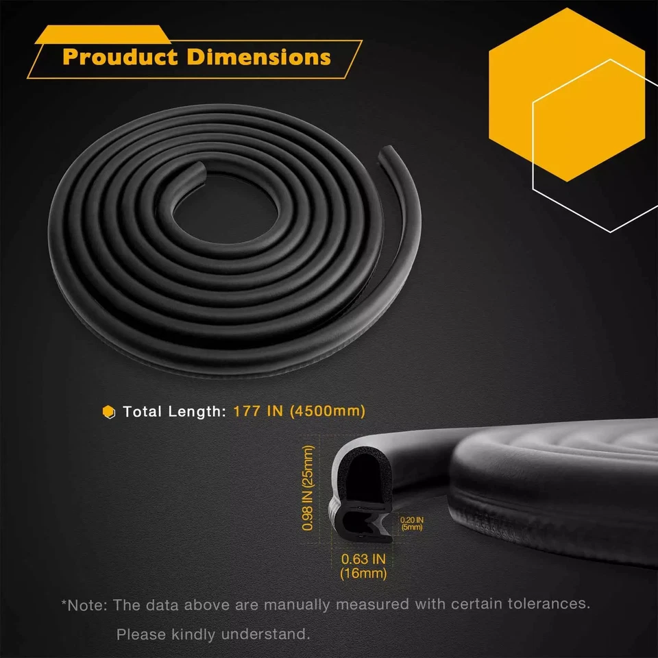 Juego de 2 sellos de goma para puerta para Chevy GMC Suburban C/K 1500 2500 3500 Foto 4 de 4