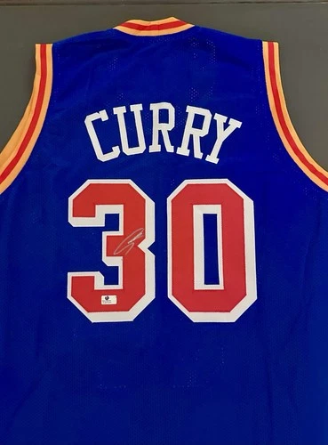 Stephen Curry Autographed Golden State Warriors  Custom Basketball Jersey W/ COA