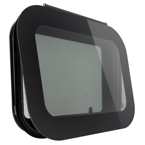 20" x 15" RecPro Frameless RV Camper Van Tinted Window Hatch w Trim Ring Transit
