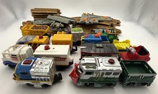Lot Fisher-Price GeoTrax Train Set Trucks Brown  Grey Switches Tractor Y-Tracks