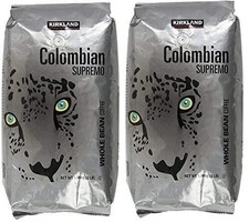 (2 Pack) Kirkland Signature Colombian Supremo Whole Bean Coffee, 3lbs 11.48 per pound