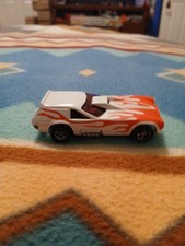 AFX Chevy Vega Van Gasser White With Flames Slot Car Runs Non Magnatraction