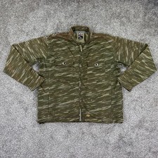 686 Tiger Stripe Camo Full Zip Fleece Jacket Mens Xl Green Utility Techwear