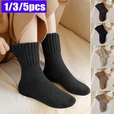 1/3/5 Pairs Womens Winter Warm Socks Snow Thermal Thick Heavy Duty Boot Socks