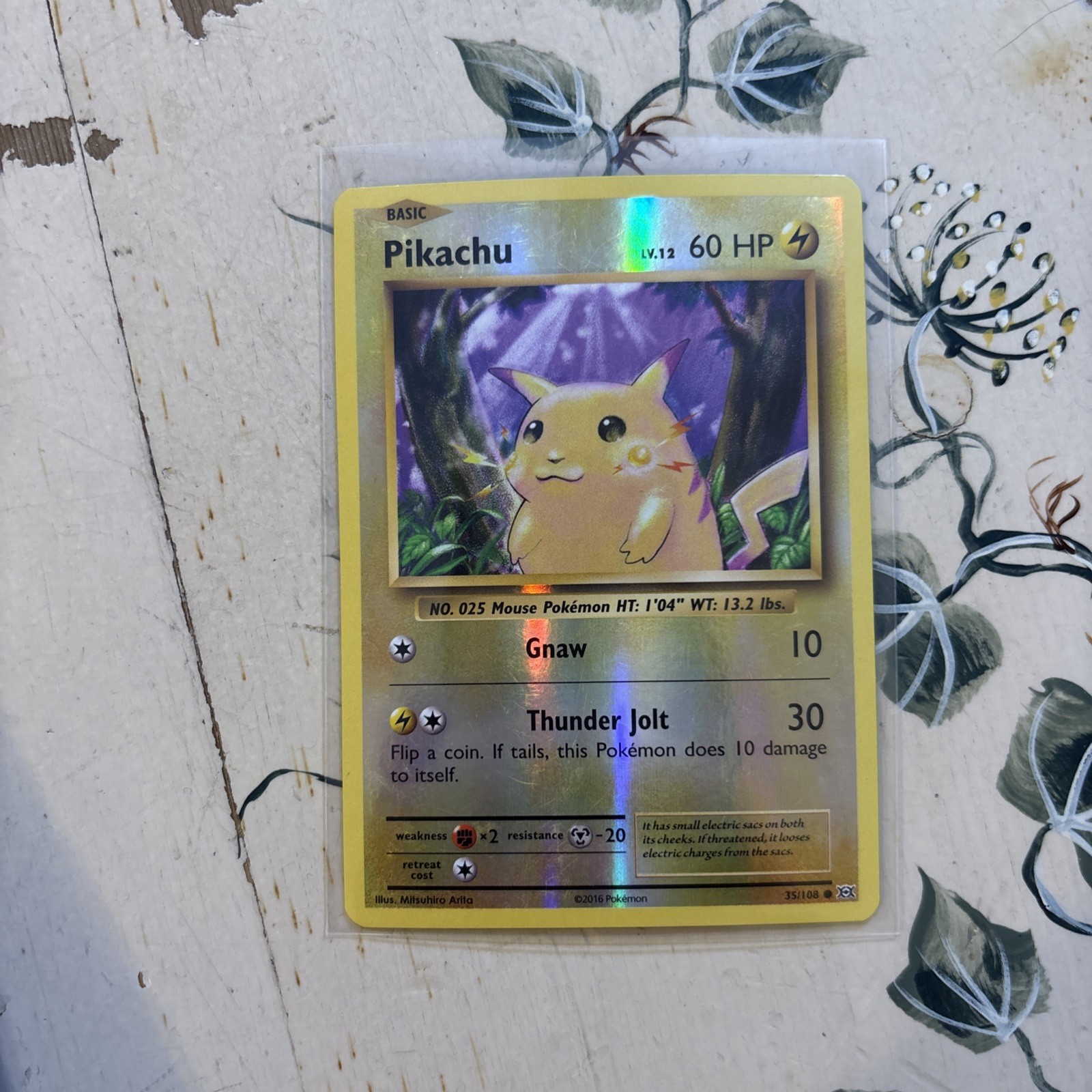 Pikachu 35/108 XY Evolutions Pokemon Reverse Holo MINT