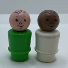 Vintage Fisher Price Little People Doctor Man Men Plastic Lot of 2