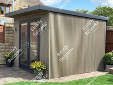GARDEN ROOM HOME OFFICE TEENAGE DEN MADE BESPOKE COMPOSITE CLADDING